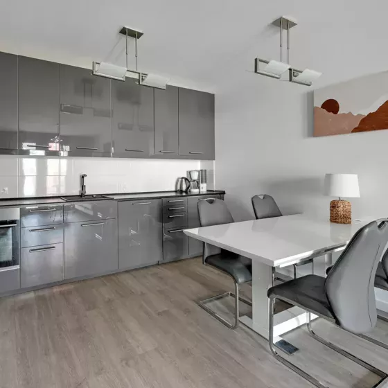 Kitchen in an apartament NORDBYHUS Aura 186